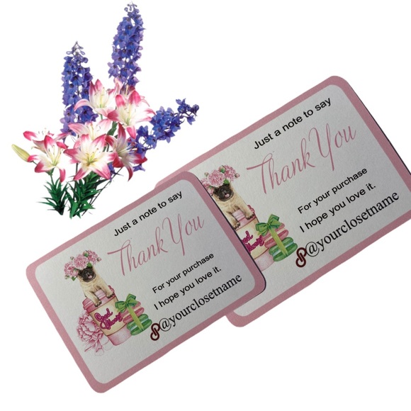 Puppy Design Thank You Note Card,    Thank you Card - Picture 3 of 11